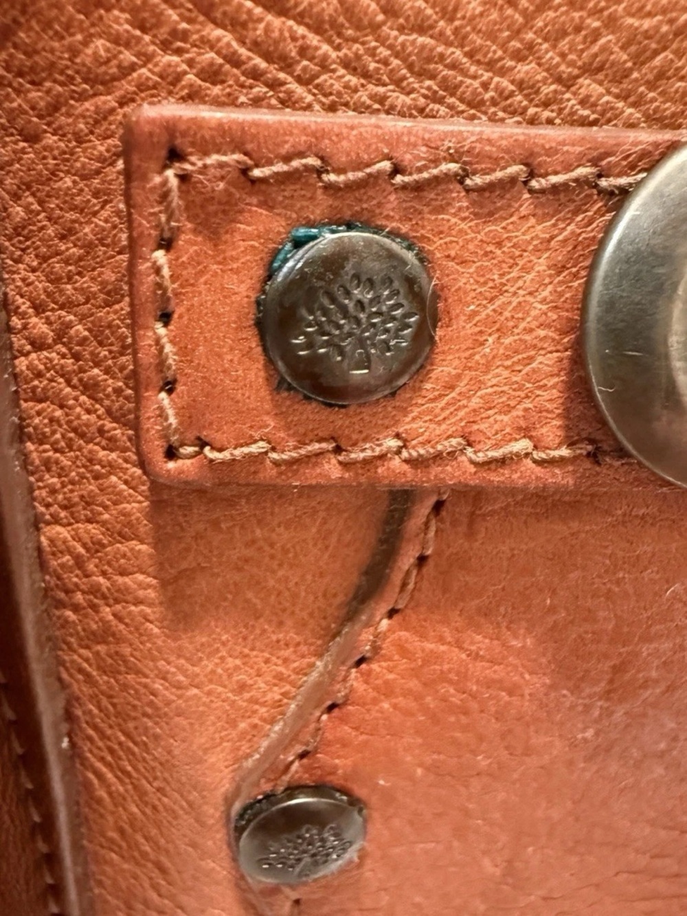 Mulberry Cognac Leather Buckled Satchel - Picture 9 of 15